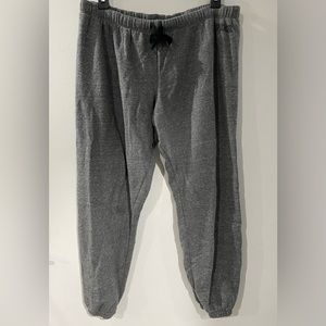 PINK sweatpants. Grey. Size Large.
